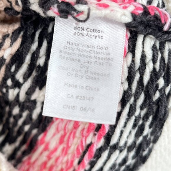 Talbots Chunky Nordic Cowl Turtleneck Tunic Sweater Size M Fair Isle Winter Cozy - Picture 7 of 8